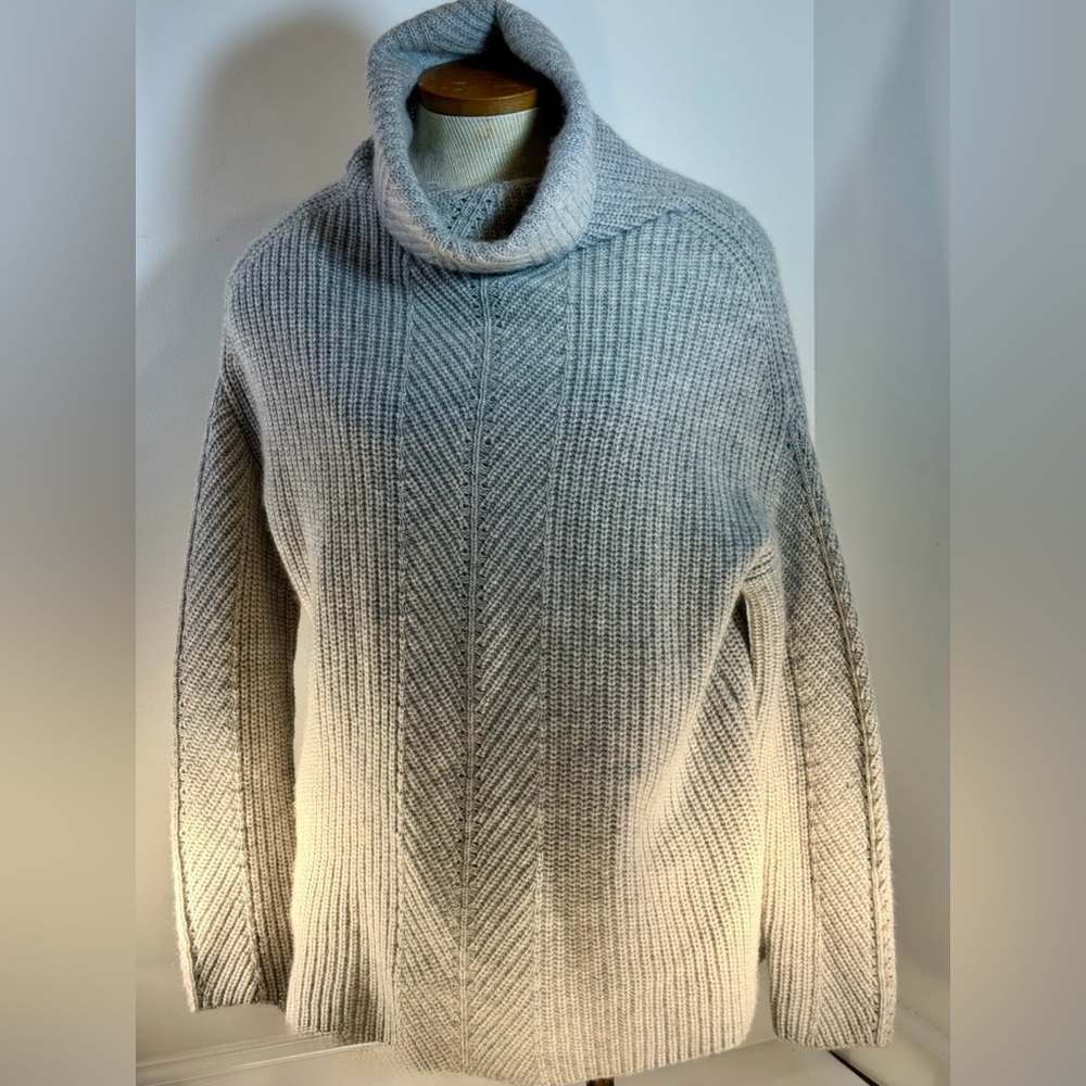 The Capshmere Project Gray Cashmere Cowneck Sweater